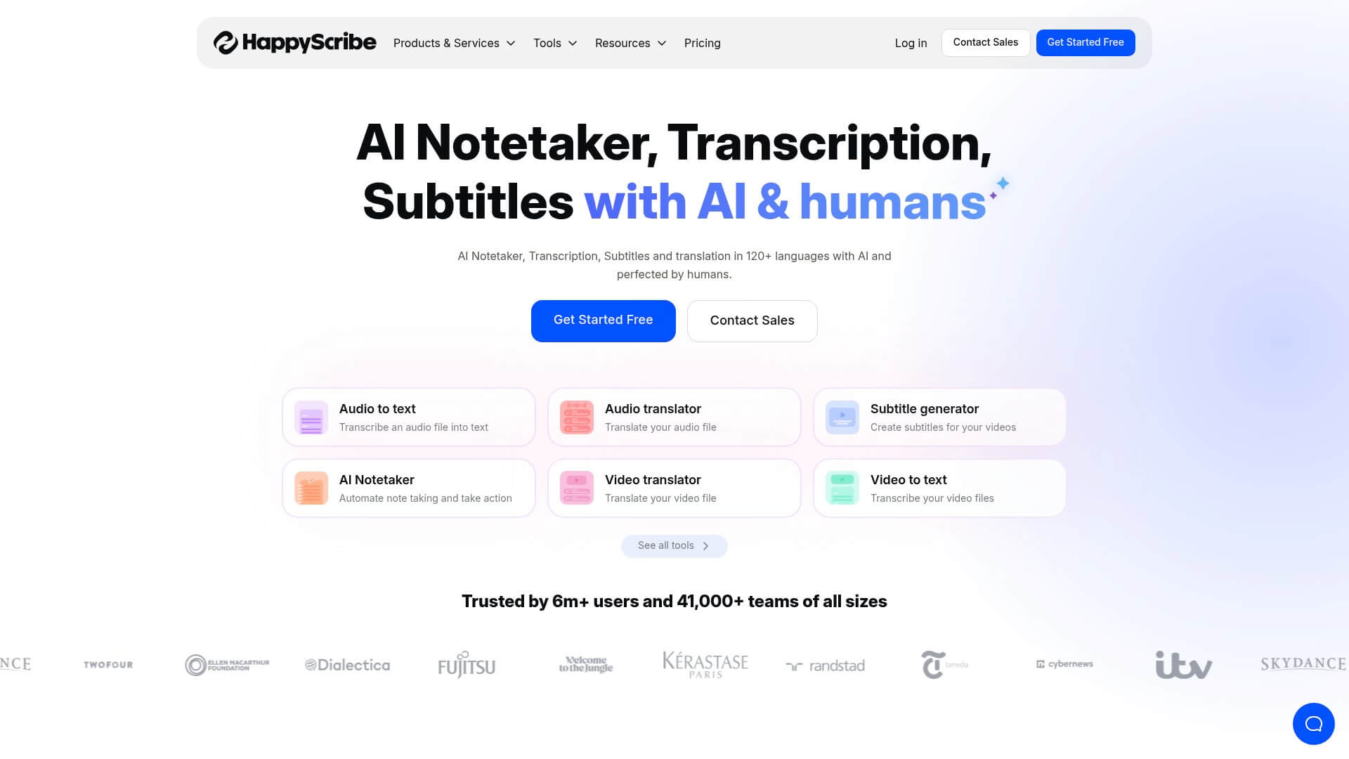 Happy Scribe online subtitle translator