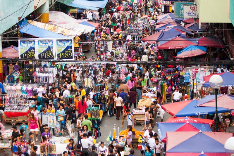Street market scene in the Philippines