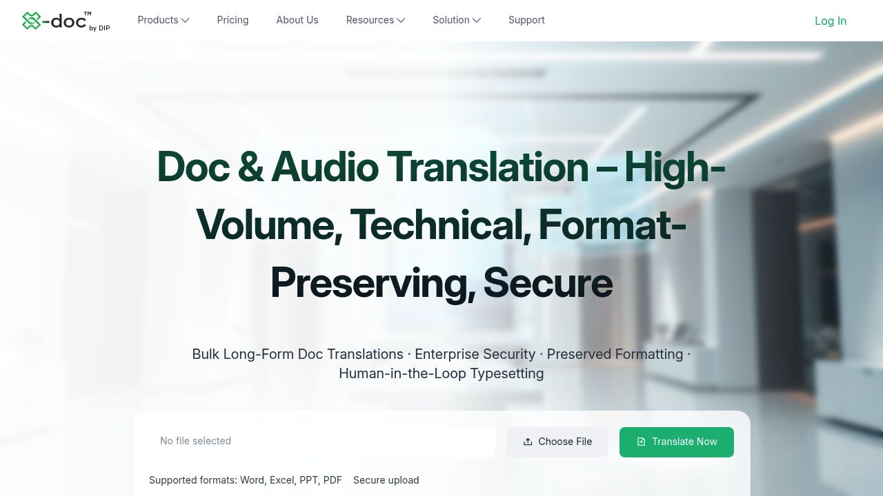 X-Doc AI website screenshot