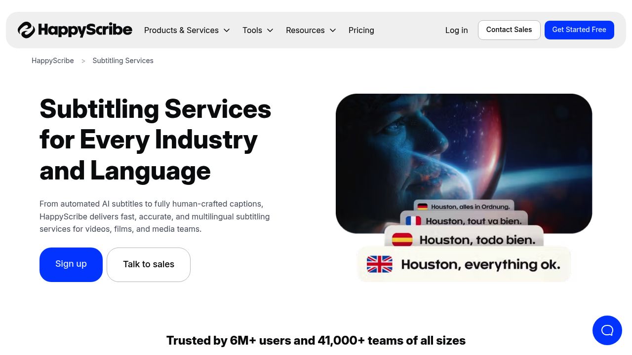 Happy Scribe Subtitle Translation