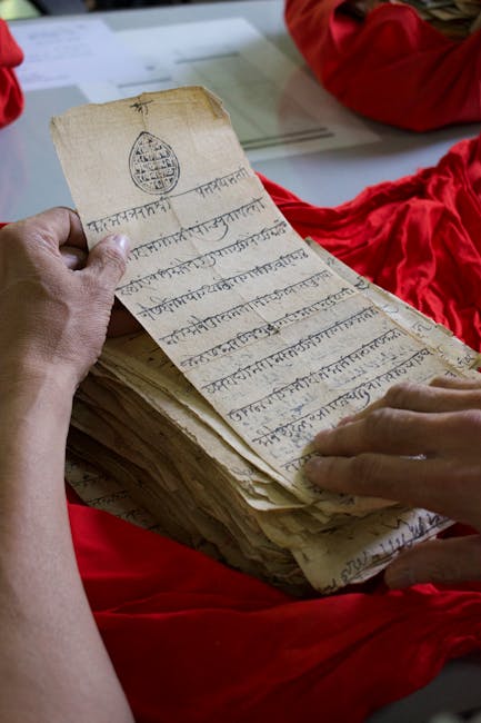 Ancient manuscripts with Devanagari script