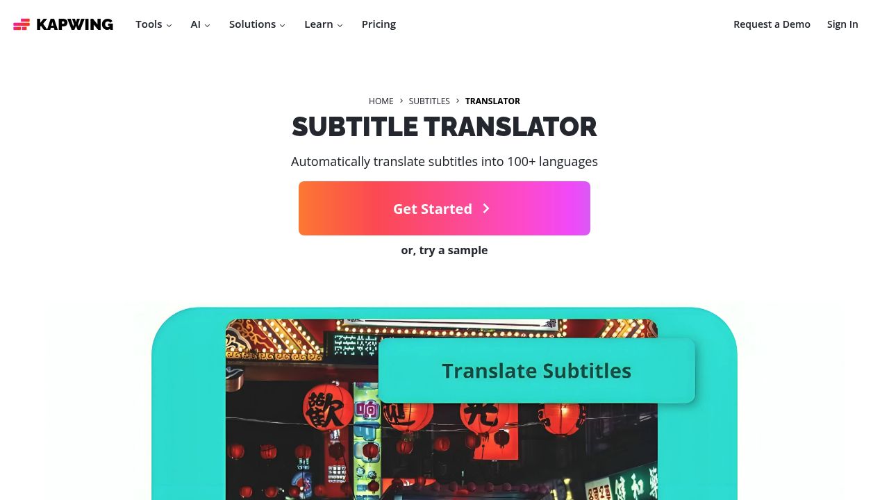 Kapwing Subtitle Translator