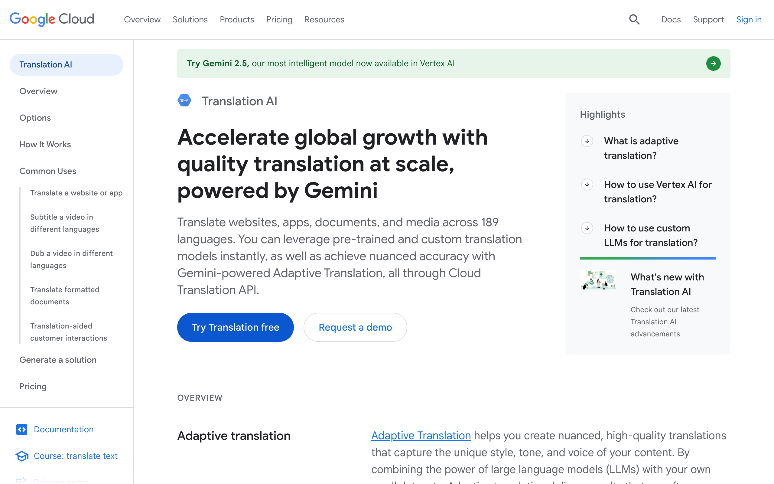 Google Cloud Translation