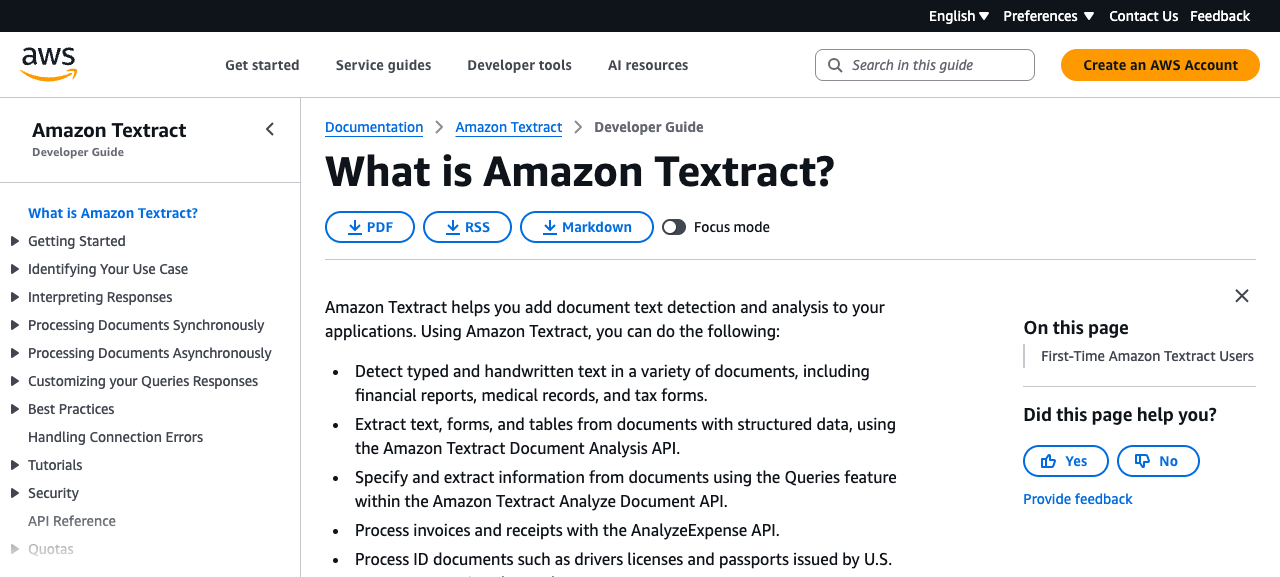 Amazon Textract